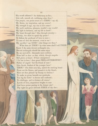 Youngs Nachtgedanken, Seite 87, Ist in Liebe verloren! Du großer Menschenfreund von William Blake